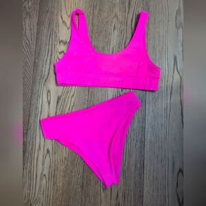 DENUDE neon two piece bikini